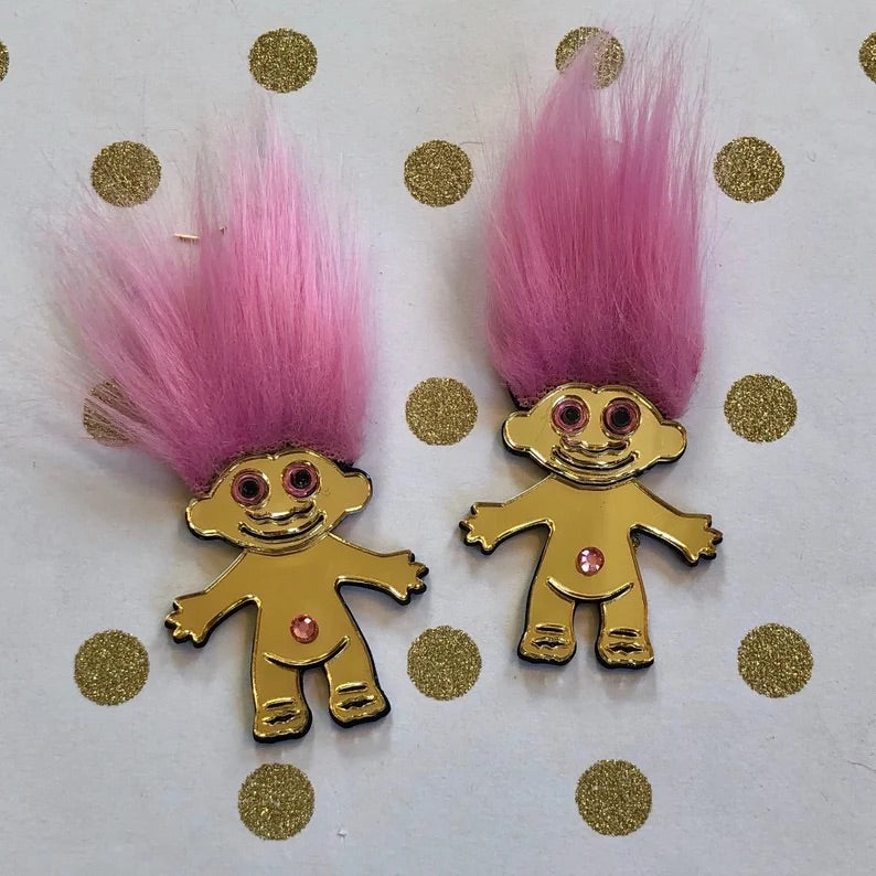 Furry Treasure Troll Pink I m Your Present glitter death