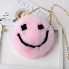 Load image into Gallery viewer, Smiley Boi fuzzy purse
