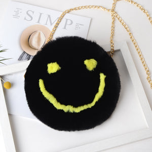 Smiley Boi fuzzy purse